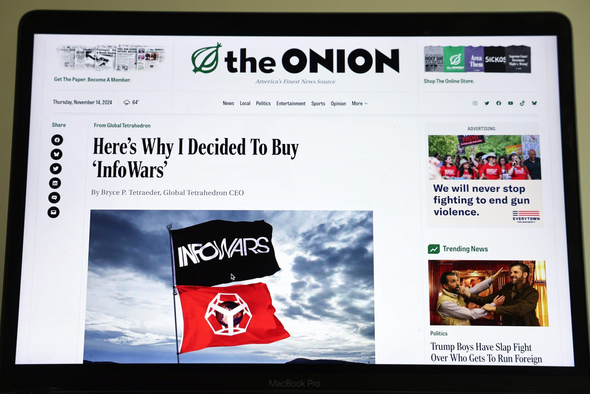 A bankruptcy judge delayed a hearing in conspiracy theorist Alex Jones’ effort to stop the satirical news outlet The Onion from buying Infowars.